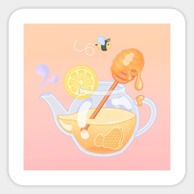 Honey Lemon Teapot Sticker by Regx Food Cosmic